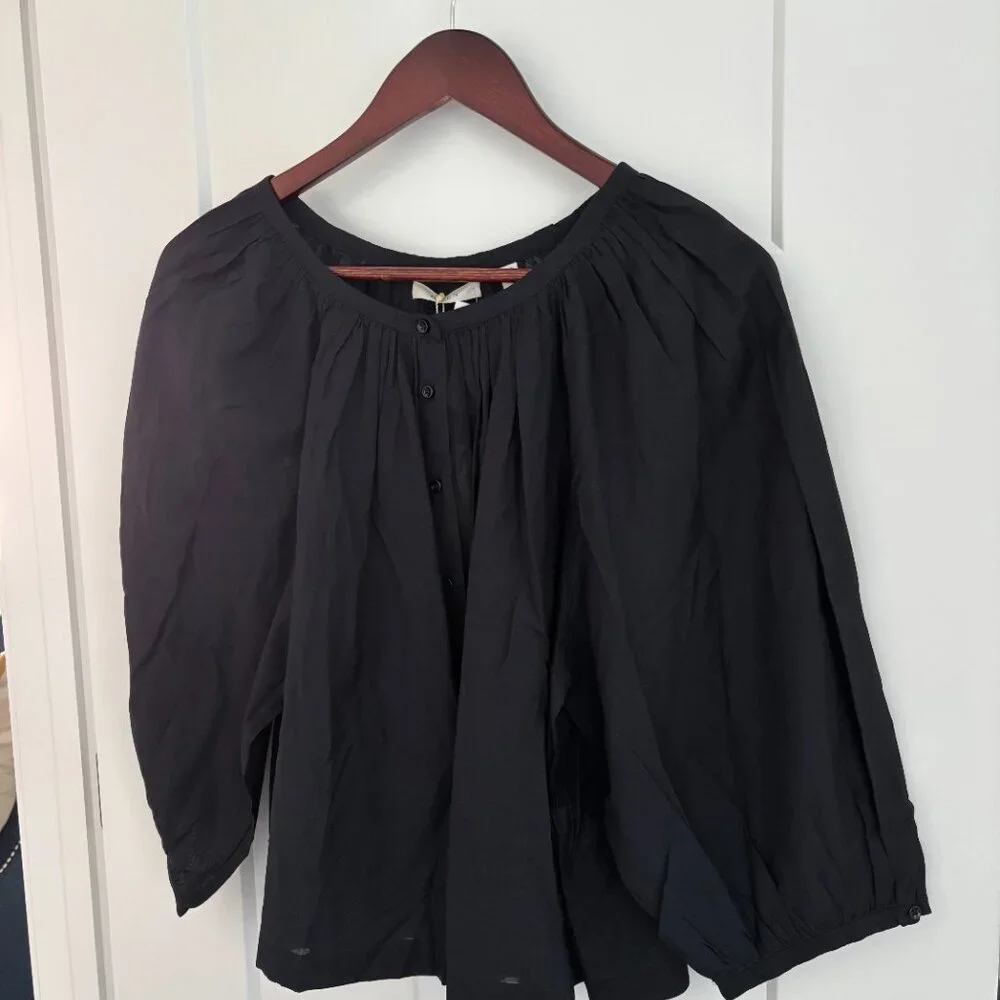DOEN Sz L Jiana Top in Navy - New With Tags - Picture 2 of 5